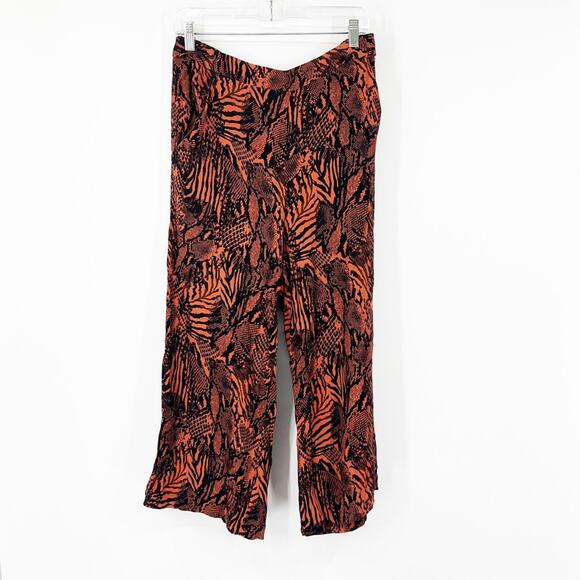 Wilfred Aritzia High Rise Printed Cropped Tie Back Pull On Pants - Picture 1 of 8